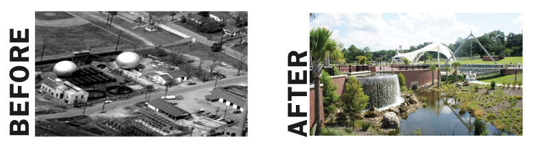 Cascades Park project before and after photo part 2